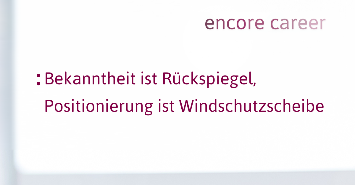 Bekannt – und jetzt? Warum eine Encore Career mehr braucht als einen guten Namen
